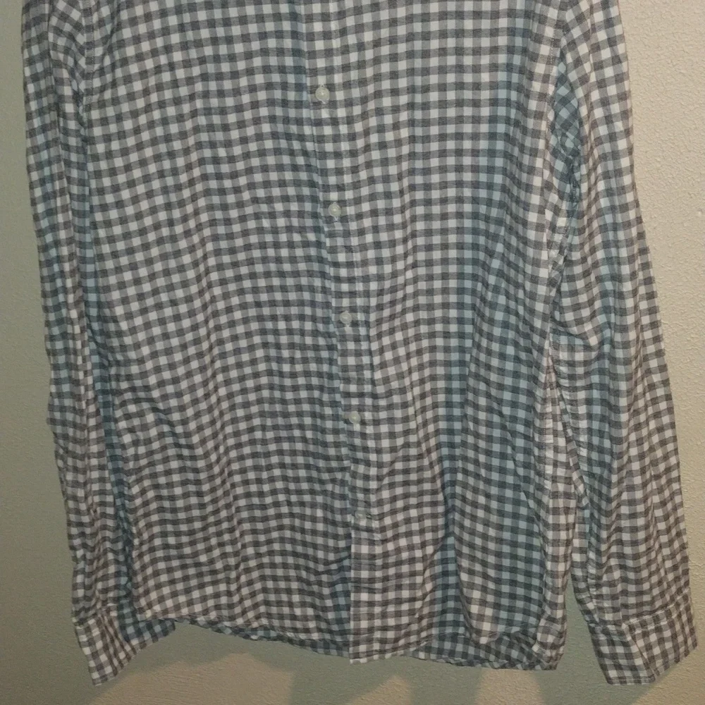Banana Republic Luxe Flannel Grant Fit Plaid Long Sleeve 100% Cotton LT